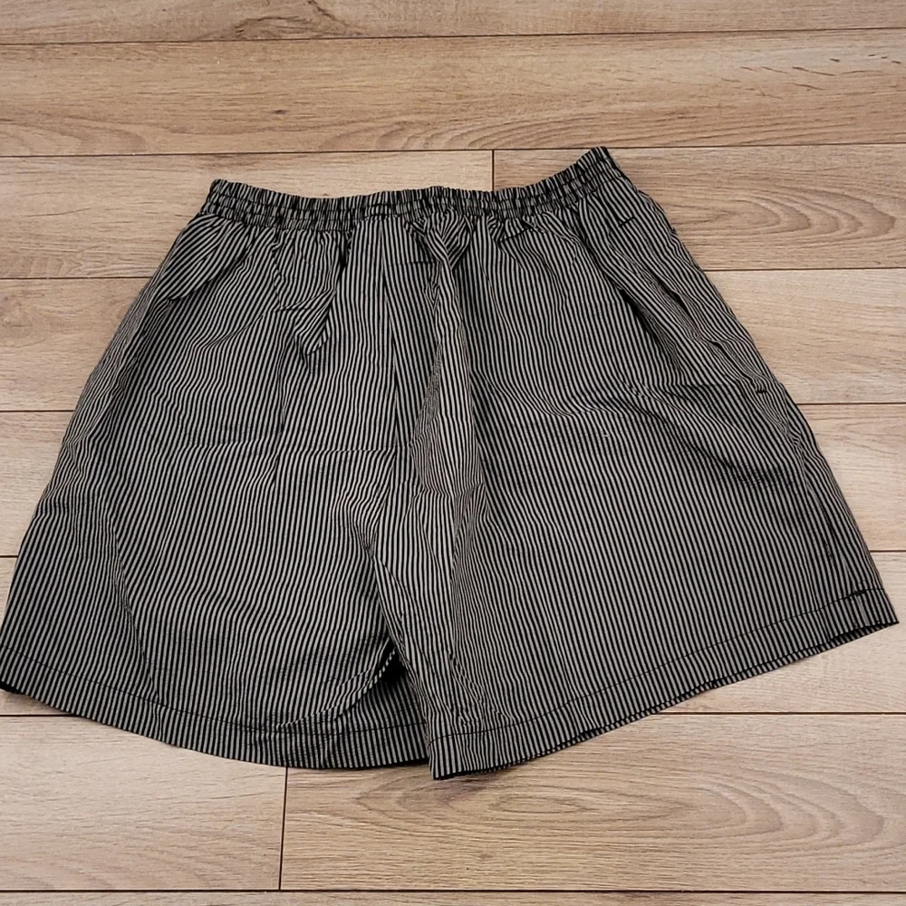 ADIDAS Grey Black Striped Lauderdale VTG Mens Large Athletic Running Shorts RARE